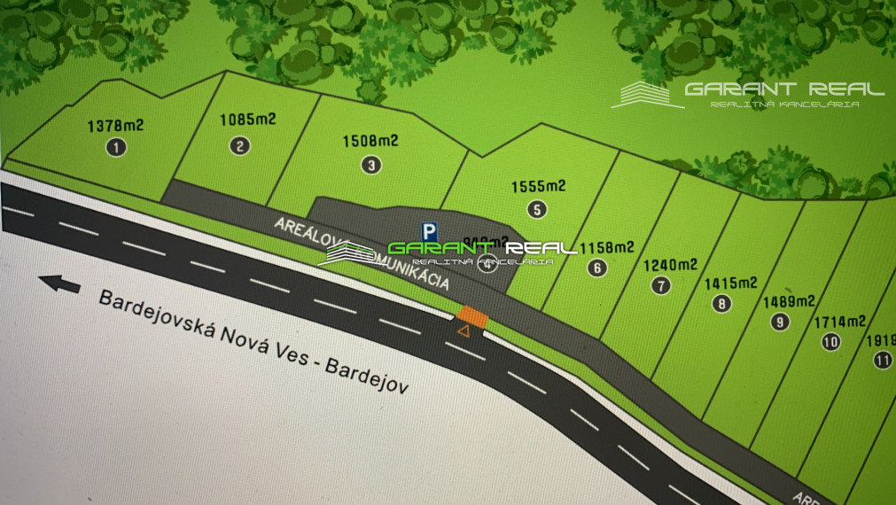 GARANT REAL - predaj 21 rekreačných pozemkov, Komárov, okr. Bardejov., od 1158 m2 - 2333 m2