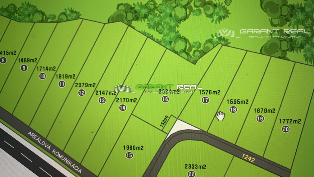 GARANT REAL - predaj 21 rekreačných pozemkov, Komárov, okr. Bardejov., od 1158 m2 - 2333 m2