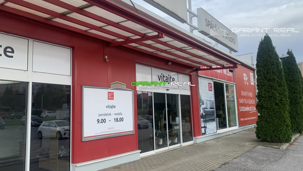 GARANT REAL - prenájom obchodný priestor 657 m2 v rámci obchodného centra Black Red White, Pod Táborom, Sídlisko Sekčov,, Prešov