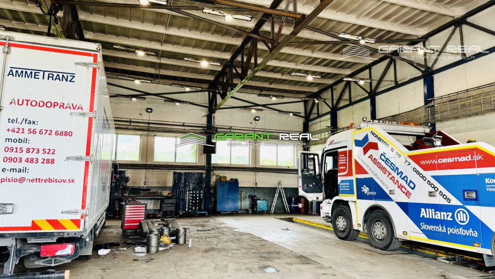 GARANT REAL predaj autodielne pre kamióny a nákladné vozidlá 892 m2, na pozemku 3070 m2, Prešov, Nižná Šebastová, Strojnícka ulica