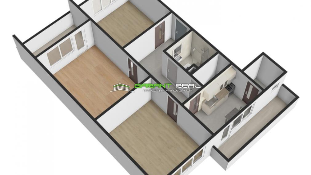GARANT REAL - predaj 3-izbový tehlový byt 88 m2 s loggiou, balkónom a vlastným kúrením, s garážou, Prešov, širšie centrum