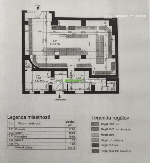 GARANT REAL - predaj obchodný priestor s výkladom, 120 m2, Stropkov, centrum