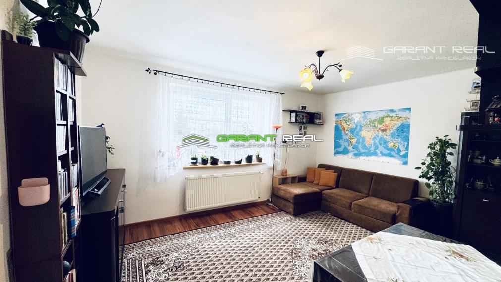 GARANT REAL predaj 3-izbový tehlový byt 57 m2, so samostatným kúrením, so záhradkou a garážou, Veľký Šariš, Matice slovenskej