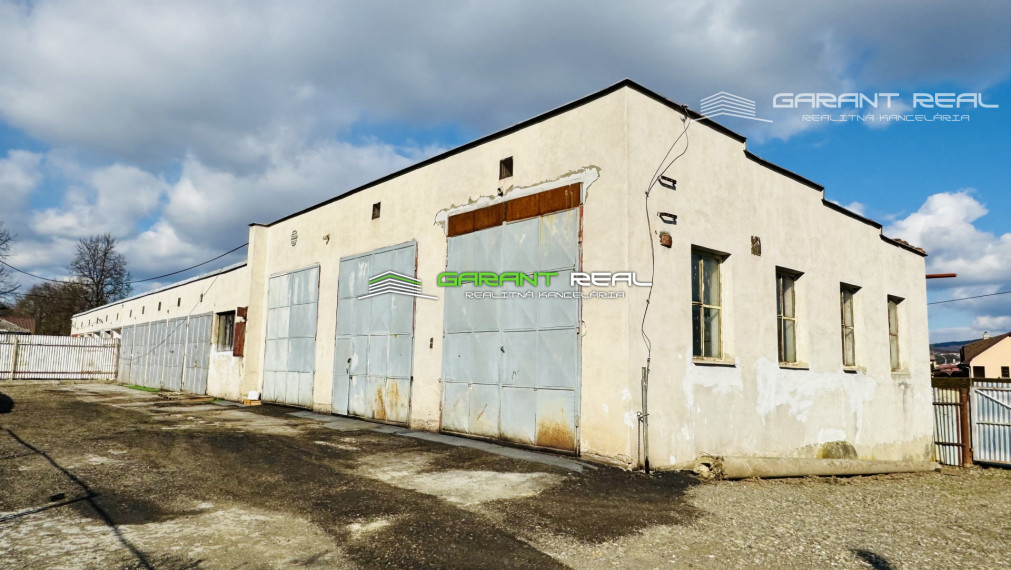 GARANT REAL predaj 4 veľkometrážne garáže,3 x 64 m2 a 148 m2, s pozemkom 882 m2, Veľký Šariš