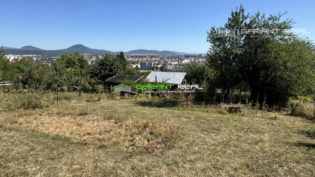 GARANT REAL predaj záhrada 351 m2 so záhradným domčekom 13 m2 + terasa 8 m2, Prešov, Za Kalváriou, záhradkárska osada Narcis