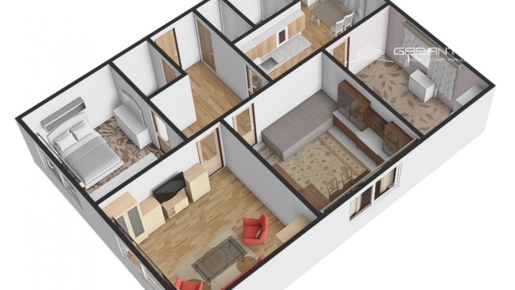 GARANT REAL - predaj 4-izbový byt 77 m2, s loggiou, po čiastočnej rekonštrukcii, Prešov, Sídlisko III, Mukačevská ul.