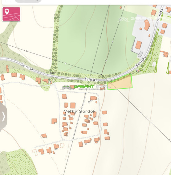 GARANT REAL - predaj stavebné pozemky 525 m2, 546 m2, 1367 m2, Veľký Šariš, Kanaš