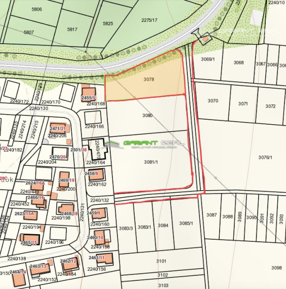 GARANT REAL - predaj stavebné pozemky 525 m2, 546 m2, 1367 m2, Veľký Šariš, Kanaš