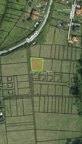 GARANT REAL - predaj stavebný pozemok 1063 m2, Veľký Šariš, Kanaš