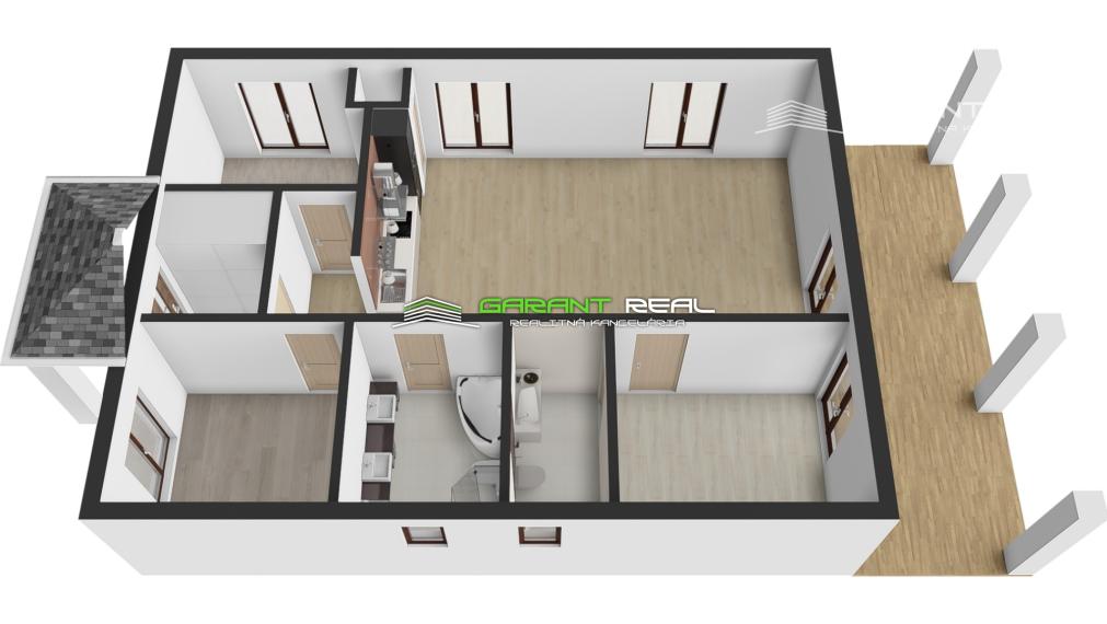 GARANT REAL - predaj novostavba rodinný dom, 4-izbový bungalov, pozemok 490 m2, Prešov, Nižná Šebastová